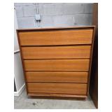 Solid Teak 5 Drawer Chest of Drawers