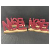 (4) Christmas Decor Noel Sign
