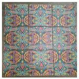 5x5ft Grid Abstract Wood Wall Art