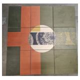 4x4ft Geometric Eyeball Wall Art Wood Panels