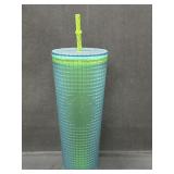 NWT 2022 Starbucks Green Jelly Grid Tumbler