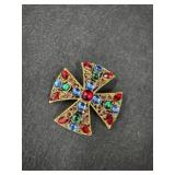 Vintage Maltese Cross Clip