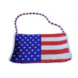 Patriotic America Beaded Purse 10x5"