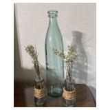 (3) Vintage Torah Bottle For Decor