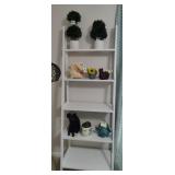 White stand alone shelf