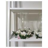 Floral glass candle holder