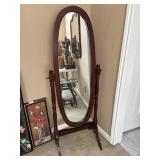 Roundhill Furniture Cherry Oval Mirror