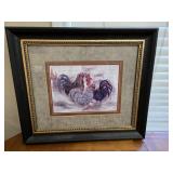 22"ï¿½20: Framed & Matter Rooster Art