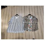 NWT Animal Printed Blouses L/XL