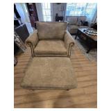 Oversized Arm Chair w/Ottoman From Gallery