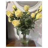 Artificial Yellow Roses With Vase