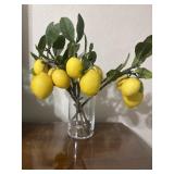 Lemon Branches In Glass Vase