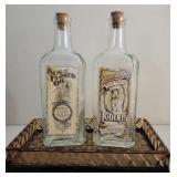 Set of 8 1/2" H X 3" W  Glass Apothecary Jars