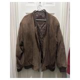 Menï¿½s Suede Leather Brown Jacket