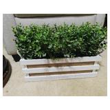 Faux Succulents in Planter Box 15"