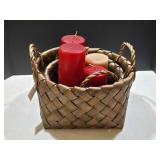 (2) NWT Baskets w/4 Candles