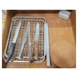 Knives, cutting Board, Racks