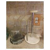 Stone Paper Towel Holder & Cloche