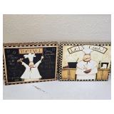 (2) Wooden Chef Signs