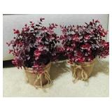 Faux Plants in Burlap Pots 10"