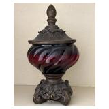 Glass & Metal Lidded Jar