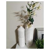 (2) Wood Vases 17"
