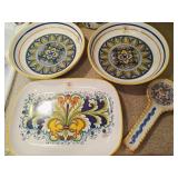 Italian Bowls, Platter, Spoon Rest