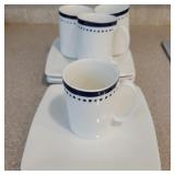 (4) Kate Spade Lenox Porcelain Mugs w Lenox plates