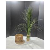 Round Footed Bowl & Greenery