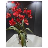 Pot Stand w/Faux Orchid