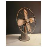 Antique Fan Metal Statue