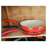 (3) Red Pans