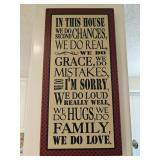 Family Sign 18x9"