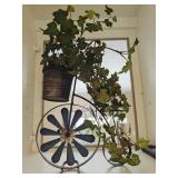 Metal Bicycle with Faux Ivy 10" Tall