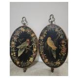 20x10 Antiqued Exotic Bird Hanging Wall Art
