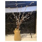 11.5" Tall Glass Vase w/Faux Arrangement
