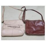 (2) leather purses