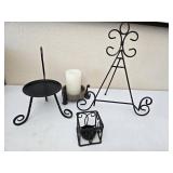 Metal Candle Holders & Metal Easel