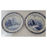 (2) 9.5in Delfts Plates