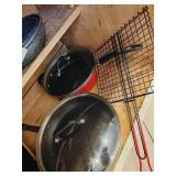 (2) Deep Pans & Grill Basket