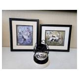 (2) Shadow Box 3D Chef Pictures & Candle Holder