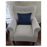 White Arm Chair w/Pillow