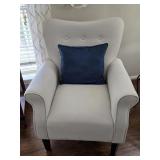 White Arm Chair w/Pillow