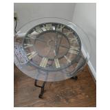 Metal/ Glass "Clock" Table