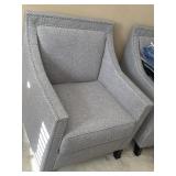 Jofran Arm Nailhead Gray Chair