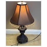 VTG Table Lamp With Beaded Shade