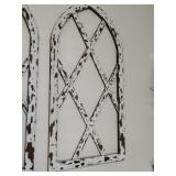 White wooden barn window wall hanger