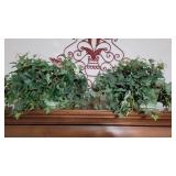 (2) faux plants