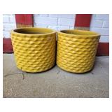 12x10 Yellow Ceramic Planters