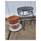 Plant stand and pots